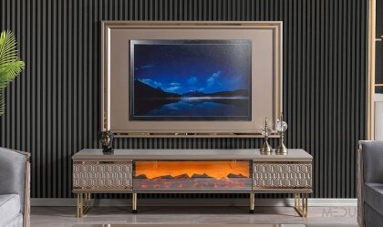 Medusa Home - Milan Luxury Şömineli Tv Ünitesi Medusa Home - Milan Luxury Şömineli Tv Ünitesi
