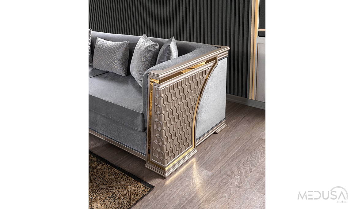 Medusa Home Mobilya - Milan Luxury Üçlü Koltuk