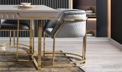 Medusa Home Mobilya - Milan Luxury Yemek Masası