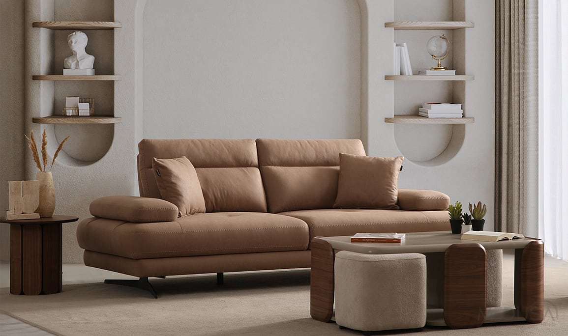Medusa Home Mobilya - Milan Sun Dinlenmeli Üçlü Koltuk