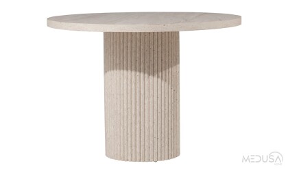 Medusa Home Mobilya - Milan Traverten Mutfak Masası - Yuvarlak