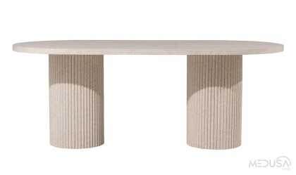 Medusa Home Mobilya - Milan Traverten Yemek Masası