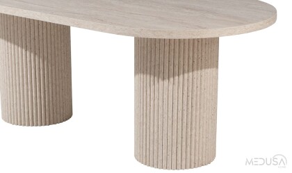 Medusa Home Mobilya - Milan Traverten Yemek Masası