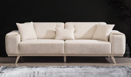 Medusa Home - Milanis Beyaz Üçlü Koltuk Medusa Home - Milanis Beyaz Üçlü Koltuk