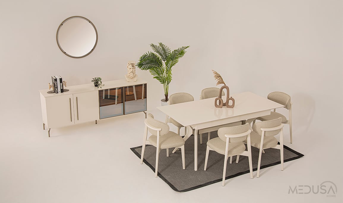 Medusa Home Mobilya - Milano Eskitme Yemek Odası