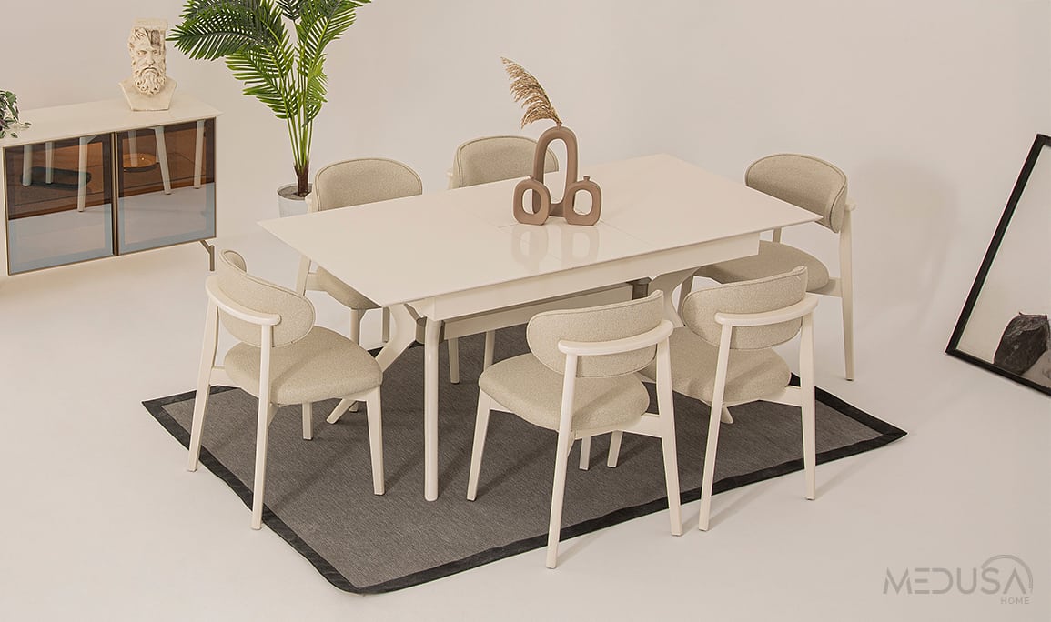 Medusa Home Mobilya - Milano Eskitme Yemek Odası