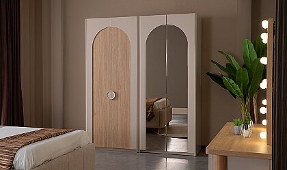 Medusa Home Mobilya - Milos 4 Kapaklı Gardırop