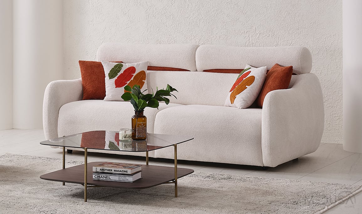 Medusa Home Mobilya - Mimoza Sabit Üçlü Koltuk