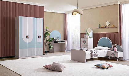 Medusa Home - Mint 3 Kapaklı Çocuk Odası