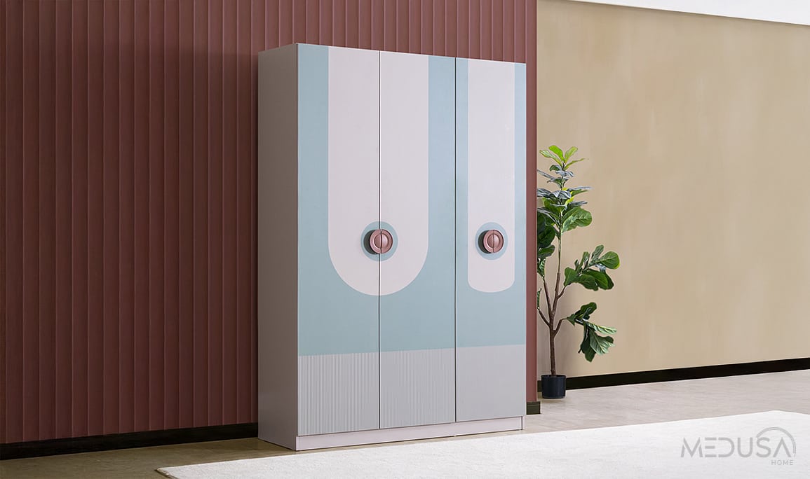 Medusa Home Mobilya - Mint 3 Kapaklı Gardırop