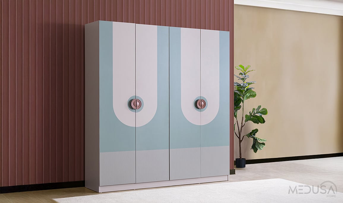 Medusa Home Mobilya - Mint 4 Kapaklı Çocuk Odası