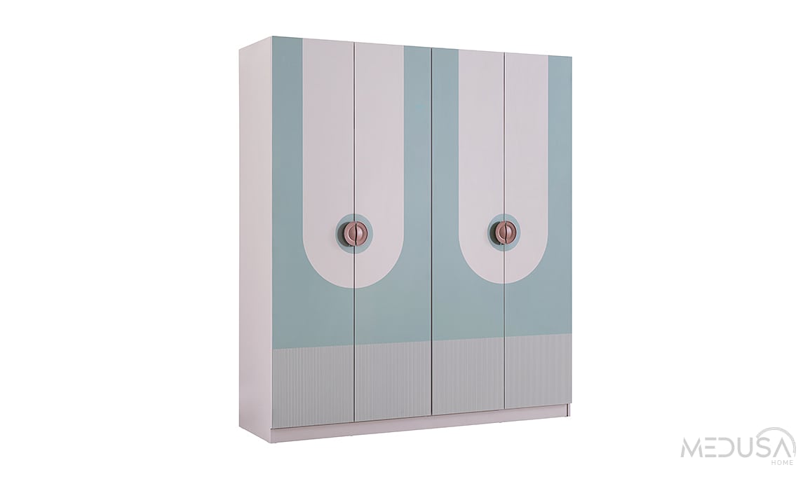 Medusa Home Mobilya - Mint 4 Kapaklı Gardırop