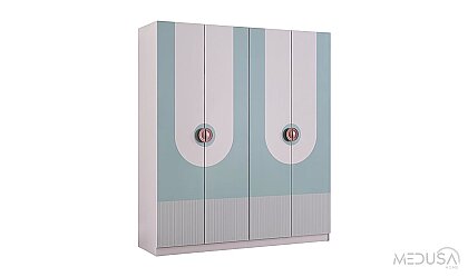 Medusa Home Mobilya - Mint 4 Kapaklı Gardırop