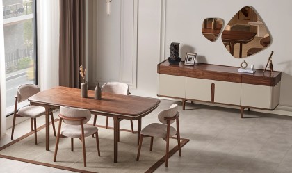 Medusa Home - Mirabella Ceviz Yemek Odası Medusa Home - Mirabella Ceviz Yemek Odası