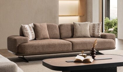 Medusa Home Mobilya - Mirae Kahve Üçlü Koltuk