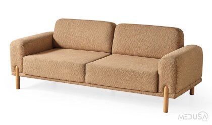 Medusa Home Mobilya - Mirage Bohem Kahve Üçlü Koltuk