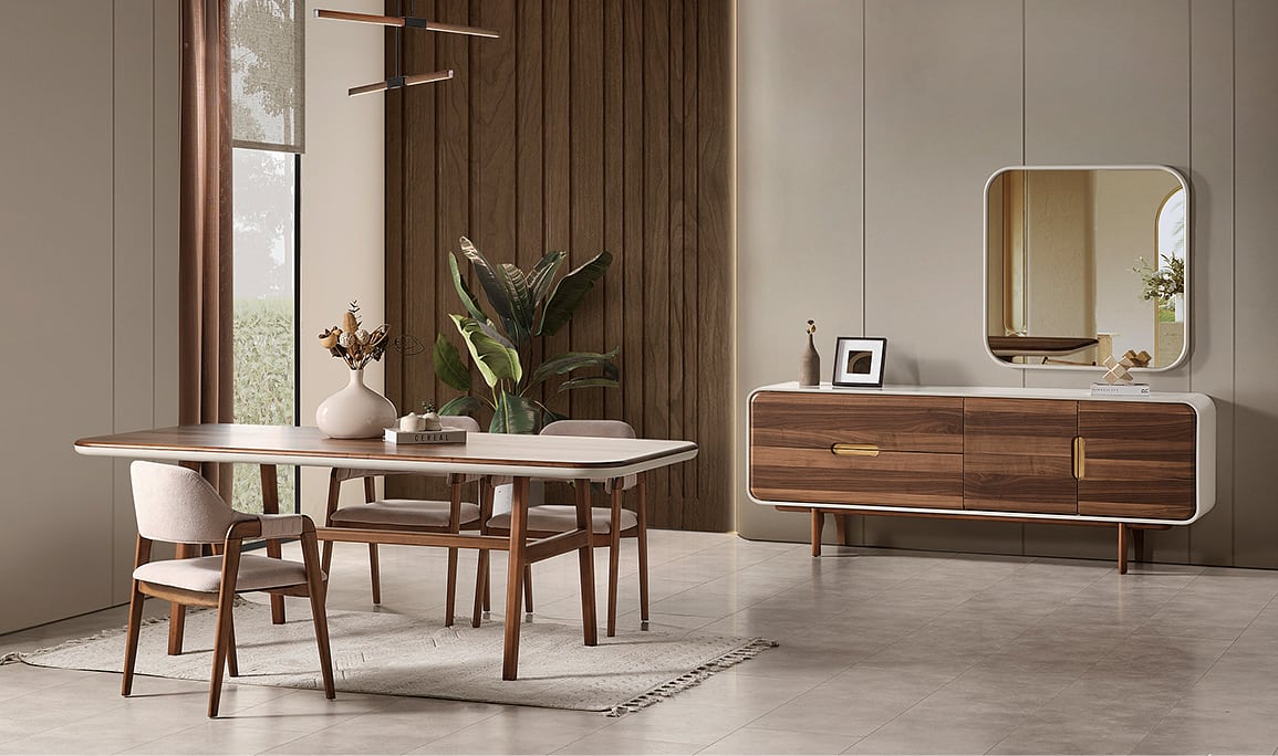 Medusa Home Mobilya - Miral Ceviz Yemek Odası