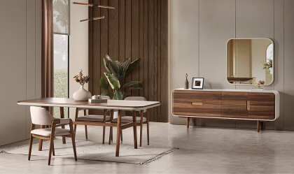 Medusa Home - Miral Ceviz Yemek Odası Medusa Home - Miral Ceviz Yemek Odası