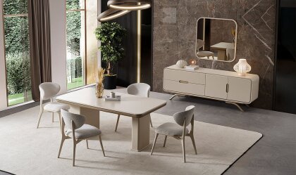 Medusa Home Mobilya - Miral Krem Yemek Odası