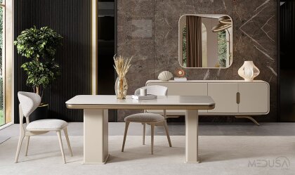 Medusa Home Mobilya - Miral Krem Yemek Odası