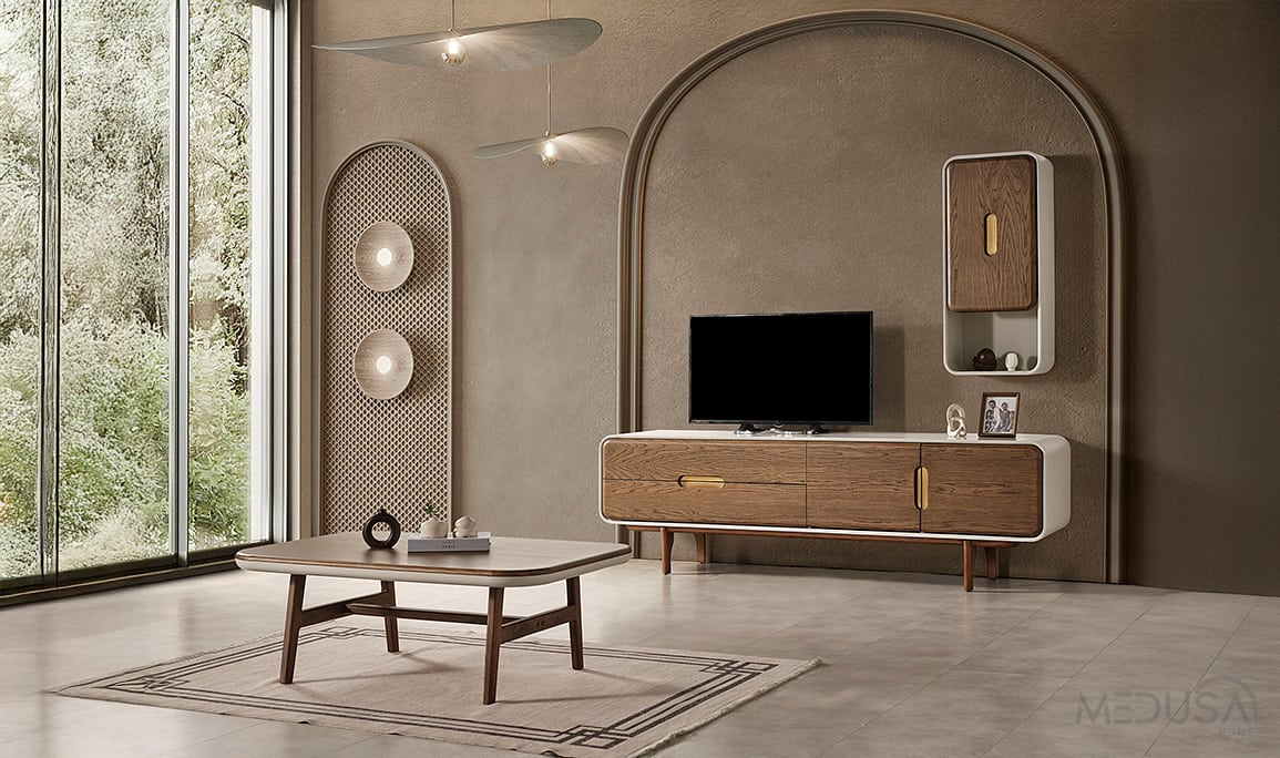 Medusa Home Mobilya - Miral Meşe Tv Ünitesi