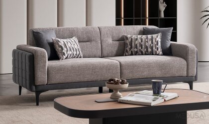 Medusa Home - Miray Gri Üçlü Koltuk Medusa Home - Miray Gri Üçlü Koltuk