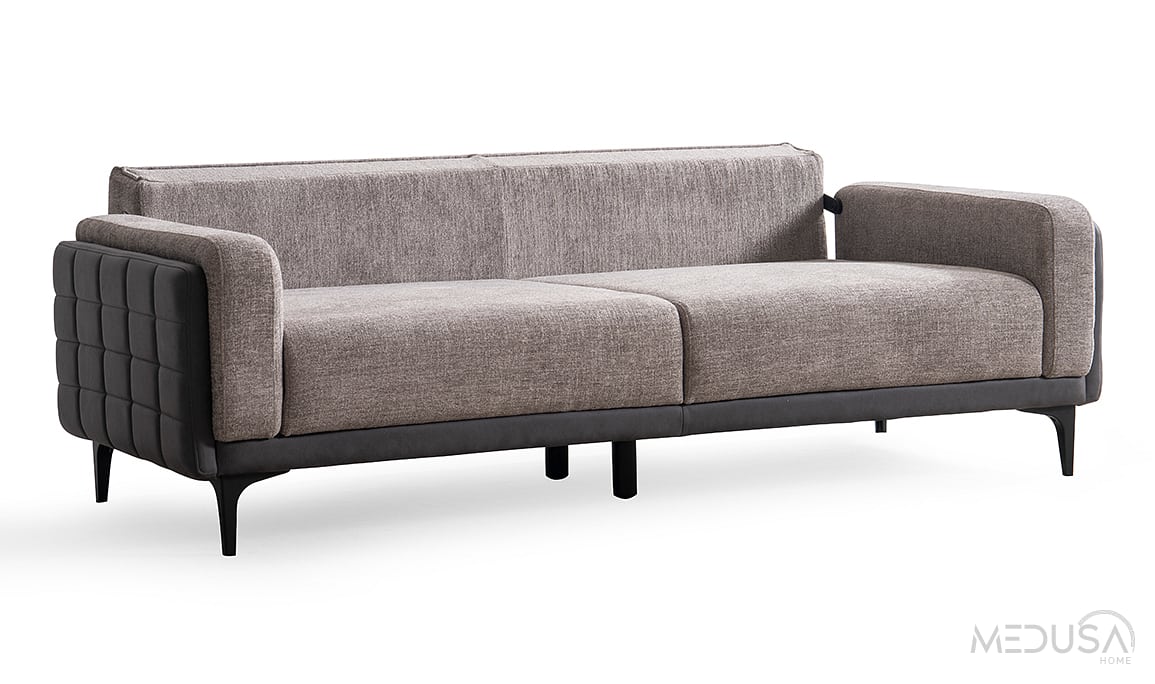 Medusa Home Mobilya - Miray Gri Üçlü Koltuk