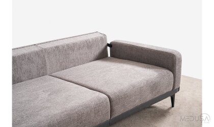 Medusa Home Mobilya - Miray Gri Üçlü Koltuk