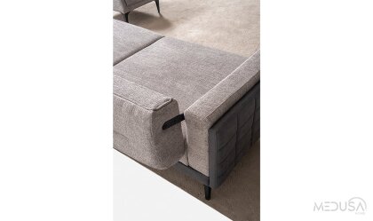 Medusa Home Mobilya - Miray Gri Üçlü Koltuk