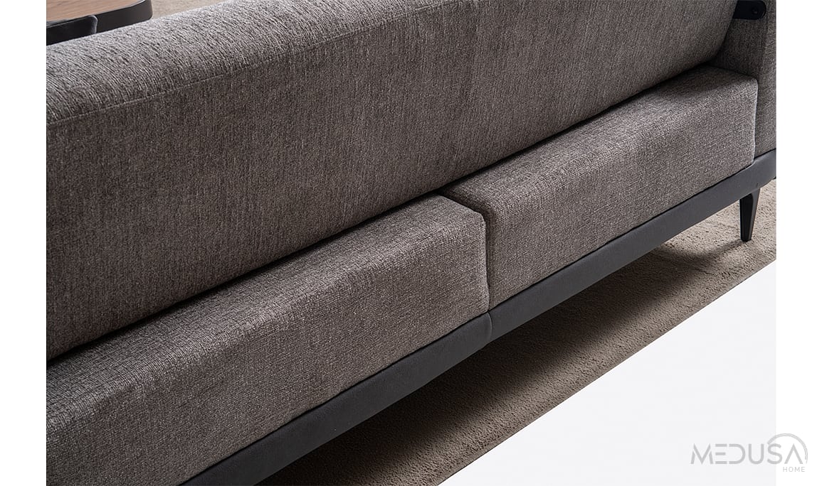 Medusa Home Mobilya - Miray Gri Üçlü Koltuk