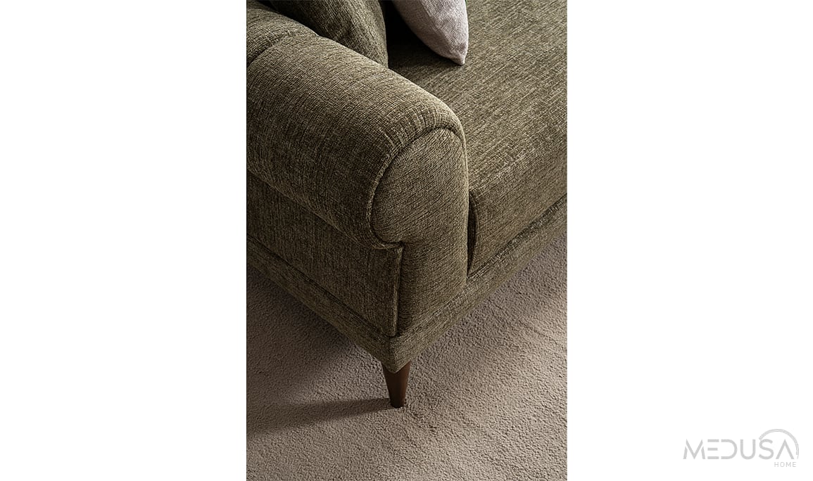 Medusa Home Mobilya - Mirel Yeşil Üçlü Koltuk