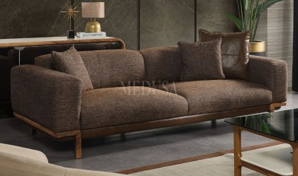 Medusa Home - Mobel Üçlü Koltuk Kahve Medusa Home - Mobel Üçlü Koltuk Kahve