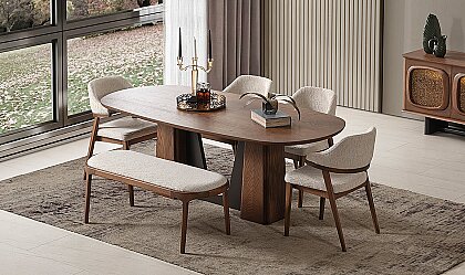 Medusa Home Mobilya - Mocha Ahşap Yemek Masası