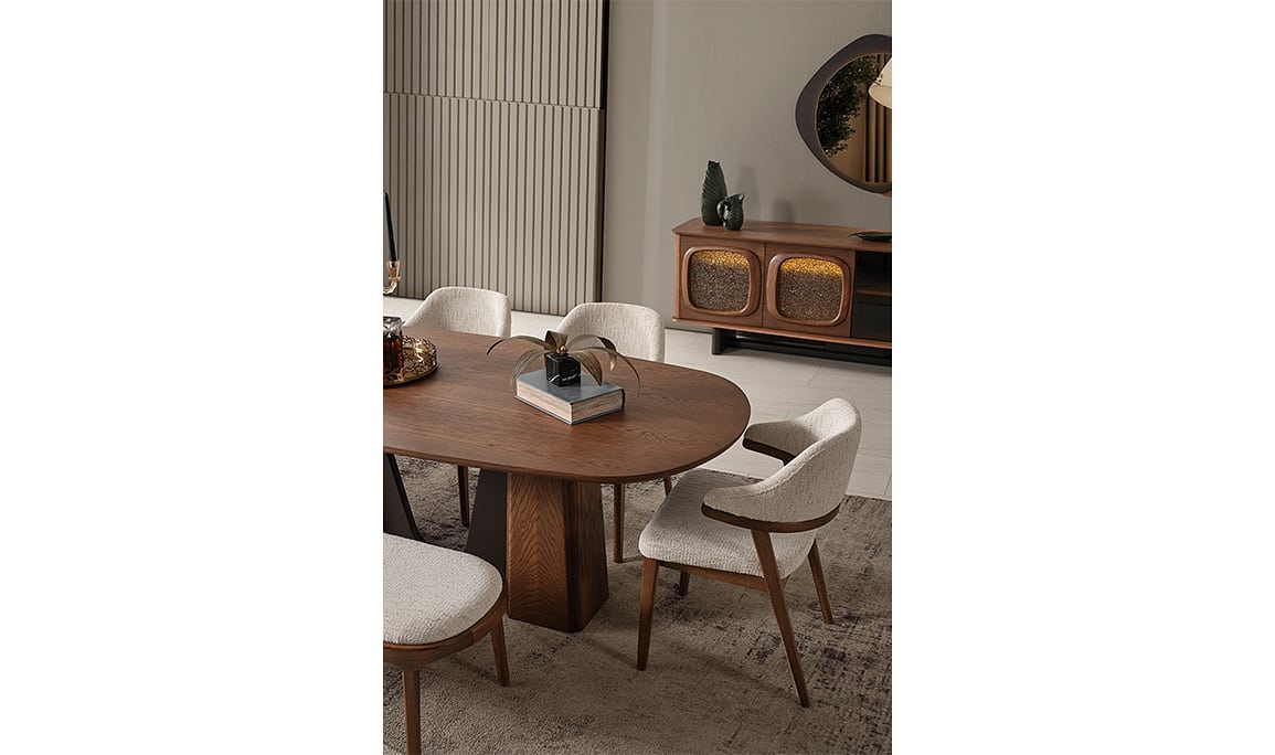 Medusa Home Mobilya - Mocha Ahşap Yemek Odası