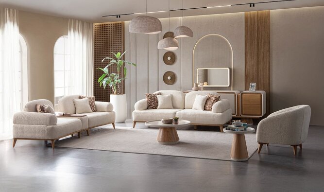 Medusa Home Mobilya - Mocha Koltuk Takımı - Bohem Koltuk Takımı