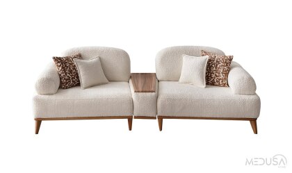 Medusa Home Mobilya - Mocha Sehpalı Üçlü Koltuk