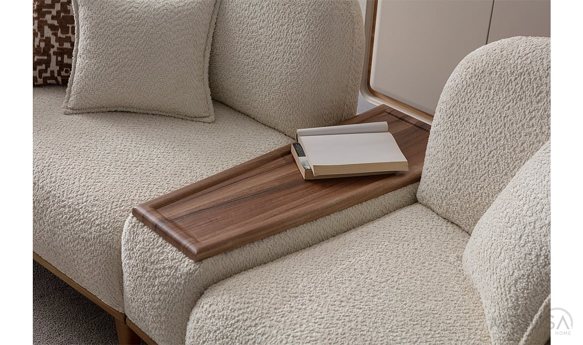 Medusa Home Mobilya - Mocha Sehpalı Üçlü Koltuk