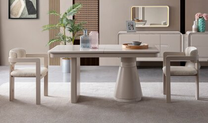 Medusa Home Mobilya - Mocha Traverten Yemek Odası