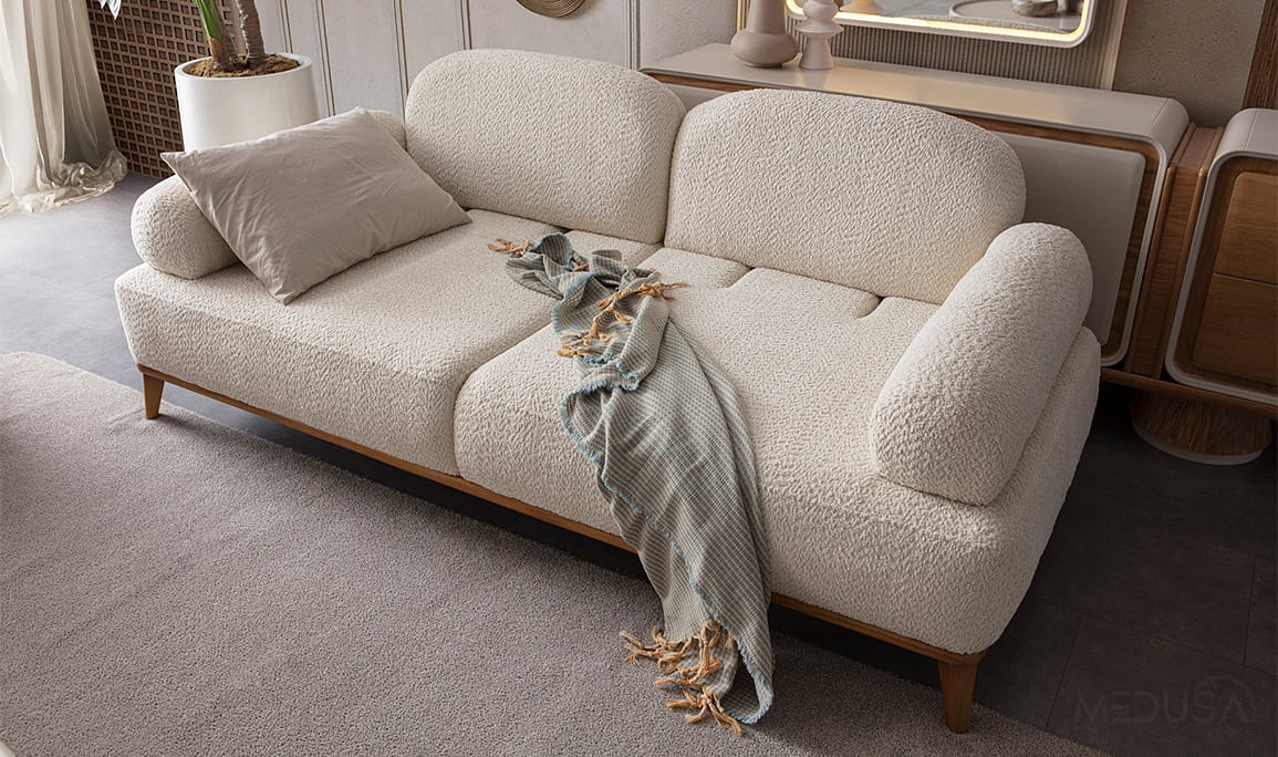 Medusa Home Mobilya - Mocha Üçlü Koltuk