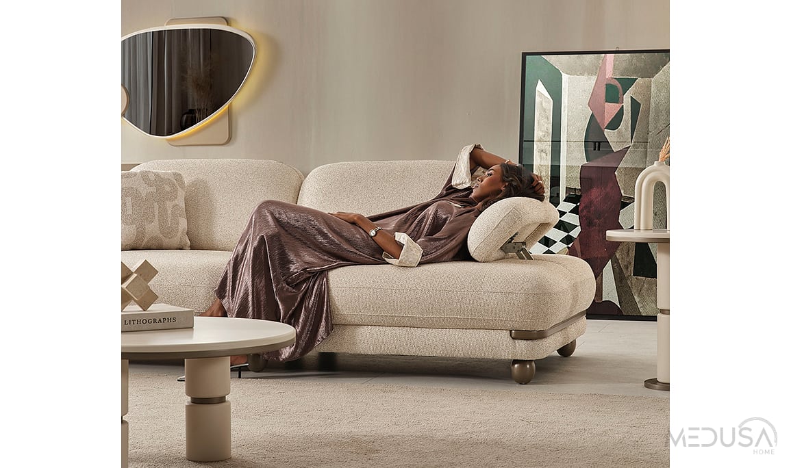 Medusa Home Mobilya - Mokka Üçlü Koltuk