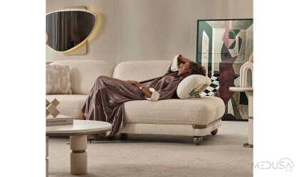 Medusa Home Mobilya - Mokka Üçlü Koltuk