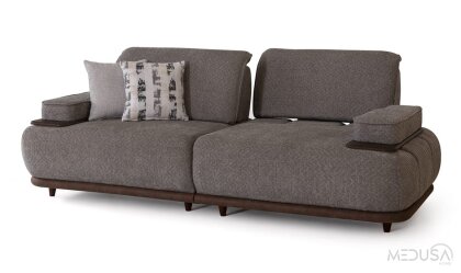 Medusa Home Mobilya - Monar Kahve Üçlü Koltuk
