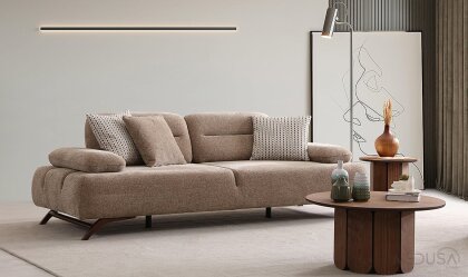 Medusa Home Mobilya - Monex Kahve Üçlü Koltuk