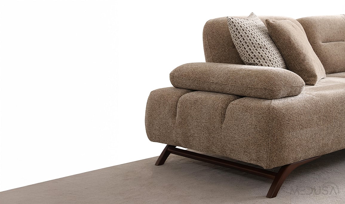 Medusa Home Mobilya - Monex Kahve Üçlü Koltuk