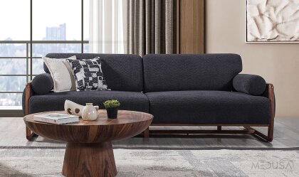 Medusa Home - Mono Antrasit Üçlü Koltuk Medusa Home - Mono Antrasit Üçlü Koltuk