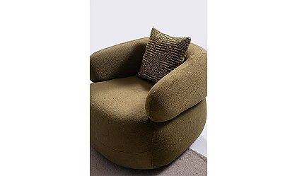 Medusa Home Mobilya - Mono Metal Döner Berjer