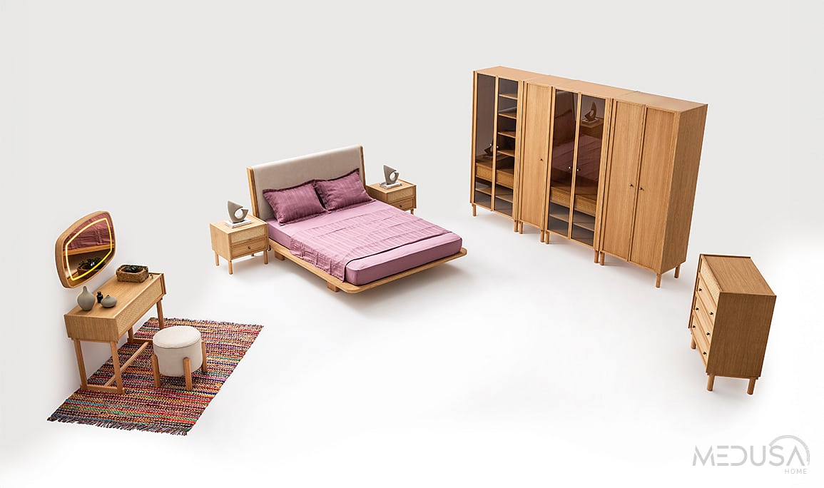 Medusa Home Mobilya - Montera Ahşap Yatak Odası