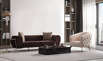 Medusa Home Mobilya - Moon Lüks Chester Koltuk Takımı