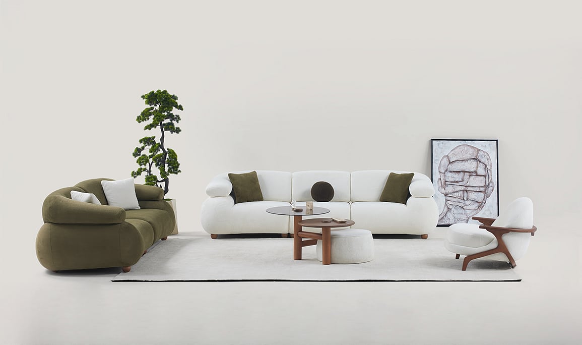 Medusa Home Mobilya - Moonel Koltuk Takımı 4+3+1