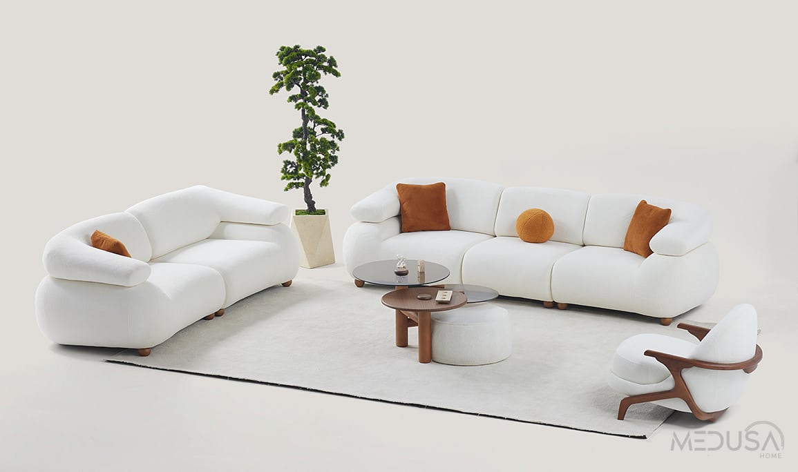 Medusa Home Mobilya - Moonel Koltuk Takımı 4+3+1